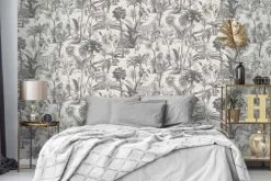 Hexoa Papiers Peints Papier Peint Noir Et Blanc Jungle Tanzania 106x1000cm