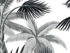 Hexoa Papiers Peints Papier Peint Palmae Noir Et Blanc 53x840cm -Papiers peints Soldes papier peint palmae noir et blanc 53x840cm 2