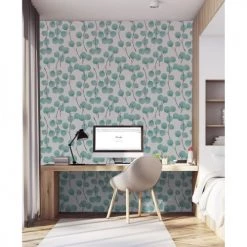 Lé Papiers De Ninon Papiers Peints Papier Peint Panoramique En Papier Bleu Céladon 240x270 -Papiers peints Soldes papier peint panoramique en papier bleu celadon 240x270 3