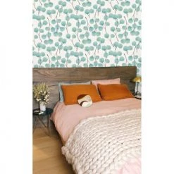 Lé Papiers De Ninon Papiers Peints Papier Peint Panoramique En Papier Bleu Céladon 240x270 -Papiers peints Soldes papier peint panoramique en papier bleu celadon 240x270 5