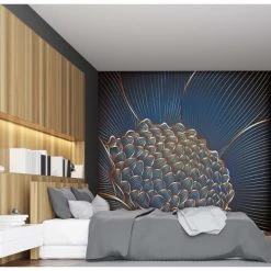 Lé Papiers De Ninon Papiers Peints Papier Peint Panoramique En Papier Bleu Nuit 288x270