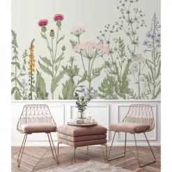 Lé Papiers De Ninon Papiers Peints Papier Peint Panoramique En Papier Vert Chèvrefeuille 192x270 -Papiers peints Soldes papier peint panoramique en papier vert chevrefeuille 192x270 4