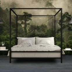 Lé Papiers De Ninon Papiers Peints Papier Peint Panoramique En Papier Vert FoncÃ© 384x270