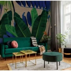 Lé Papiers De Ninon Papiers Peints Papier Peint Panoramique En Papier Vert Foncé 288x260 -Papiers peints Soldes papier peint panoramique en papier vert fonce 288x260 3