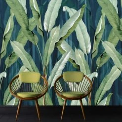 Superfresco Easy Papiers Peints Papier Peint Panoramique Feuilles été Vert Bleu 280x200cm -Papiers peints Soldes papier peint panoramique feuilles ete vert bleu 280x200cm 2