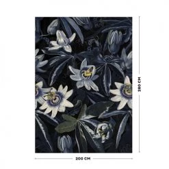 Art For The Home Papiers Peints Papier Peint Panoramique Fleurs De La Passion Bleu 280x200cm -Papiers peints Soldes papier peint panoramique fleurs de la passion bleu 280x200cm 3