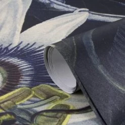 Art For The Home Papiers Peints Papier Peint Panoramique Fleurs De La Passion Bleu 280x200cm -Papiers peints Soldes papier peint panoramique fleurs de la passion bleu 280x200cm 4