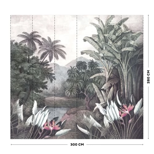 Art For The Home Papiers Peints Papier Peint Panoramique Forêt Tropicale Multicolore 280x300cm 6 Art For The Home Papiers Peints Papier Peint Panoramique Forêt Tropicale Multicolore 280x300cm – Image 4