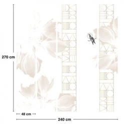 Papiers peints Soldes -Papiers peints Soldes papier peint panoramique graphique floral 240x270cm boho chic 1