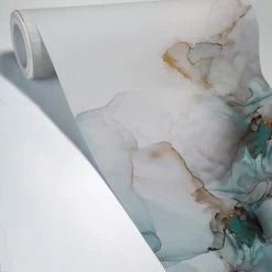 Papiers peints Soldes -Papiers peints Soldes papier peint panoramique graphique turquoise 336x270cm 1