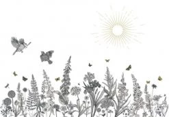 Ciment Factory Papiers Peints Papier Peint Panoramique Gravure Champêtre 270x390cm -Papiers peints Soldes papier peint panoramique gravure champetre 270x390cm 1