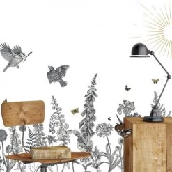 Ciment Factory Papiers Peints Papier Peint Panoramique Gravure Champêtre 270x390cm -Papiers peints Soldes papier peint panoramique gravure champetre 270x390cm 3