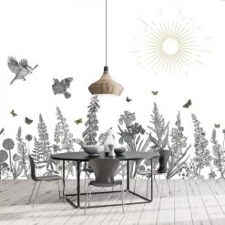 Ciment Factory Papiers Peints Papier Peint Panoramique Gravure Champêtre 270x390cm -Papiers peints Soldes papier peint panoramique gravure champetre 270x390cm 4