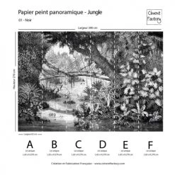 Ciment Factory Papiers Peints Papier Peint Panoramique Gravure Jungle 390x270cm -Papiers peints Soldes papier peint panoramique gravure jungle 390x270cm 3