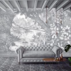 Ciment Factory Papiers Peints Papier Peint Panoramique Gravure Jungle 390x270cm -Papiers peints Soldes papier peint panoramique gravure jungle 390x270cm 8