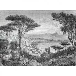 Ciment Factory Papiers Peints Papier Peint Panoramique Gravure Naples 390x270cm -Papiers peints Soldes papier peint panoramique gravure naples 390x270cm 1