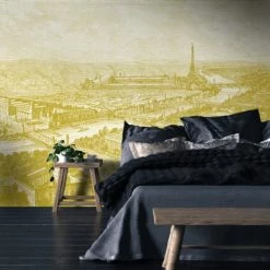 Ciment Factory Papiers Peints Papier Peint Panoramique Gravure Paris 1900 390x270cm -Papiers peints Soldes papier peint panoramique gravure paris 1900 390x270cm 8