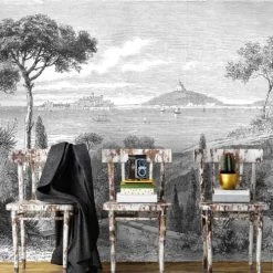 Ciment Factory Papiers Peints Papier Peint Panoramique Gravure Sicile 270x390cm -Papiers peints Soldes papier peint panoramique gravure sicile 270x390cm 2