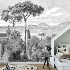 Ciment Factory Papiers Peints Papier Peint Panoramique Gravure Sicile 270x390cm -Papiers peints Soldes papier peint panoramique gravure sicile 270x390cm 3