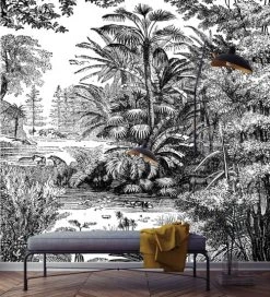 Ciment Factory Papiers Peints Papier Peint Panoramique Gravure Tropiques 270x195cm -Papiers peints Soldes papier peint panoramique gravure tropiques 270x195cm 2