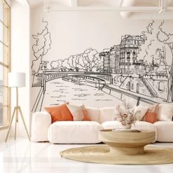 99Déco Papiers Peints Papier Peint Panoramique Illustration Paris 336x270cm