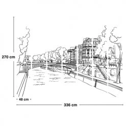 99Déco Papiers Peints Papier Peint Panoramique Illustration Paris 336x270cm -Papiers peints Soldes papier peint panoramique illustration paris 336x270cm 3