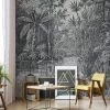 Art For The Home Papiers Peints Papier Peint Panoramique Intissé Jungle Gris 200x280cm