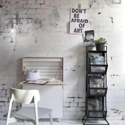 VtWonen Papiers Peints Papier Peint Panoramique Intissé Mur Briques Loft Blanc 300x300cm -Papiers peints Soldes papier peint panoramique intisse mur briques loft blanc 300x300cm 2