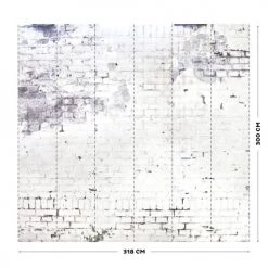 VtWonen Papiers Peints Papier Peint Panoramique Intissé Mur Briques Loft Blanc 300x300cm -Papiers peints Soldes papier peint panoramique intisse mur briques loft blanc 300x300cm 3