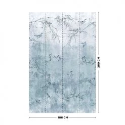 Art For The Home Papiers Peints Papier Peint Panoramique Intissé Oiseaux Japonais Bleu 186x280cm -Papiers peints Soldes papier peint panoramique intisse oiseaux japonais bleu 186x280cm 3