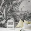 Art For The Home Papiers Peints Papier Peint Panoramique Jungle Sauvage Noir Blanc 280x250cm -Papiers peints Soldes papier peint panoramique jungle sauvage noir blanc 280x250cm