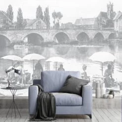 Ciment Factory Papiers Peints Papier Peint Panoramique Les Lavandières 390x270cm -Papiers peints Soldes papier peint panoramique les lavandieres 390x270cm 6