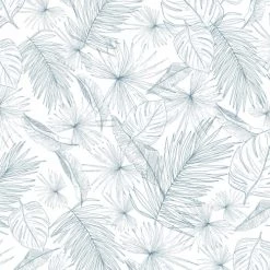 99Déco Papiers Peints Papier Peint Panoramique Végétal Bleu 336x270cm -Papiers peints Soldes papier peint panoramique vegetal bleu 336x270cm 3