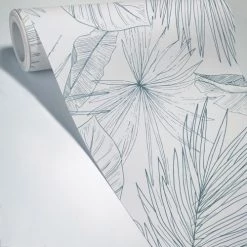 99Déco Papiers Peints Papier Peint Panoramique Végétal Bleu 336x270cm -Papiers peints Soldes papier peint panoramique vegetal bleu 336x270cm 4