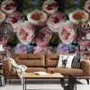 Hexoa Papiers Peints Papier Peint Pivoines Et Hortensias 53x840cm -Papiers peints Soldes papier peint pivoines et hortensias 53x840cm