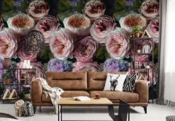 Hexoa Papiers Peints Papier Peint Pivoines Et Hortensias 53x840cm