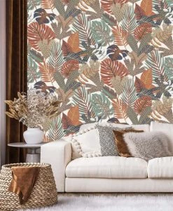 Hexoa Papiers Peints Papier Peint Plante Monstera Cuivrée 53x1000cm