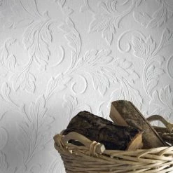 Superfresco Easy Papiers Peints Papier Peint Support Papier Vinyle Acanthus Blanc 1005x52cm -Papiers peints Soldes papier peint support papier vinyle acanthus blanc 1005x52cm 2