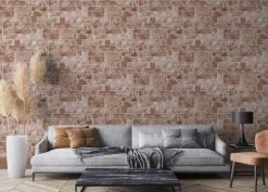 Hexoa Papiers Peints Papier Peint Trompe L'œil Brique Tetris 106x1000cm