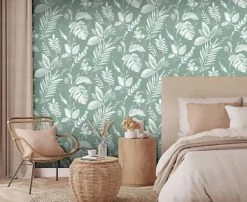 Hexoa Papiers Peints Papier Peint Vert D'eau Douceur 53x1000cm