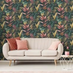 Superfresco Easy Papiers Peints Papier Peint Vintage Botanique Vert 1005x52cm -Papiers peints Soldes papier peint vintage botanique vert 1005x52cm 4