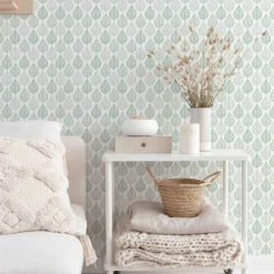 Decochic Papiers Peints Papier Peint Vinyle Adhésif Feuilles Vertes 50x300 Cm -Papiers peints Soldes papier peint vinyle adhesif feuilles vertes 50x300 cm 2
