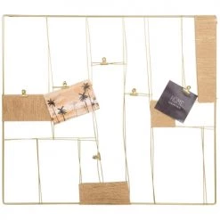 Maisons Du Monde Pêle-mêle Photos Pêle-mêle En Métal Beige Et Doré 65x58