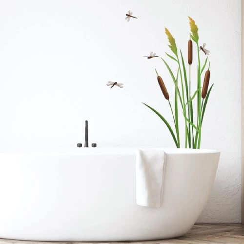 STC Stickers Muraux Planche De Décoration Adhésive Roseaux 73,1x44,2cm 4 STC Stickers Muraux Planche De Décoration Adhésive Roseaux 73,1x44,2cm – Image 2