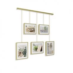 Umbra Cadres Et Albums Photos Porte Photos Mural Pour 5 Cadres, Métal Doré -Papiers peints Soldes porte photos mural pour 5 cadres metal dore 2