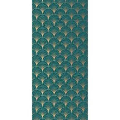 The Home Deco Factory Stickers Muraux Rouleau Sticker Bleu Et Blanc 250x45cm -Papiers peints Soldes rouleau sticker bleu paon mordore 250x45cm