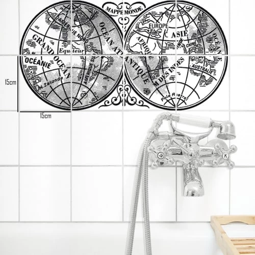 Wadiga Stickers Muraux Set 8 Stickers Pour Carrelage Noirs Et Transparents 5 Wadiga Stickers Muraux Set 8 Stickers Pour Carrelage Noirs Et Transparents – Image 3