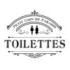 STC Stickers Muraux Sticker Décoratif De Porte Toilettes 18x15cm -Papiers peints Soldes sticker decoratif de porte toilettes 18x15cm
