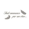 STC Stickers Muraux Tout Commence Par Un Rêve 46,5x107cm